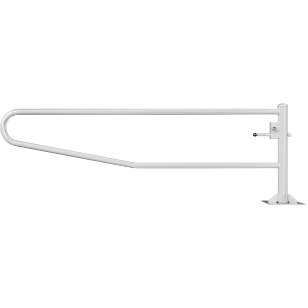 Swiveling gates | to be fixed by plugs, hot-dip galvanized | total width: 3000 mm | with triangular lock